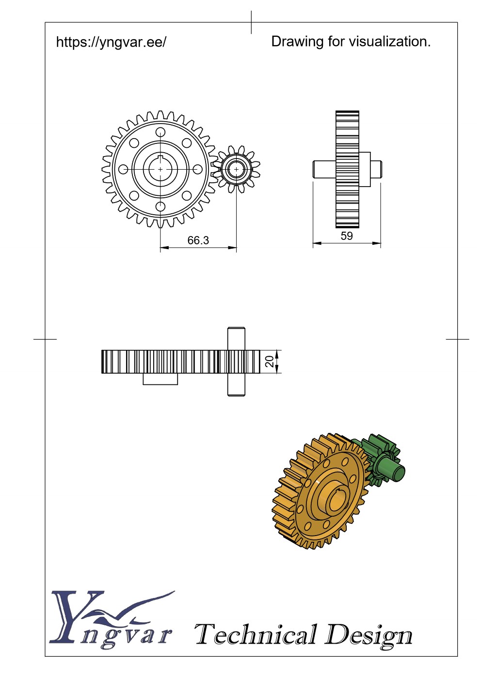 动画直齿轮传动